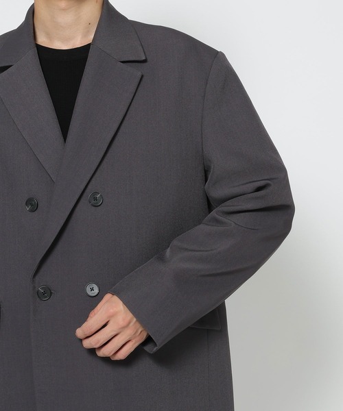 HARE（ハレ）の「【SET UP対応】ポリエステルイージーギャバチェスターコート(HARE)（チェスターコート・メンズ・グレー/ブラック・FREE）」の11枚目の写真