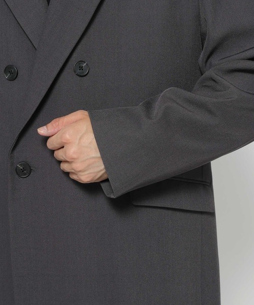 HARE（ハレ）の「【SET UP対応】ポリエステルイージーギャバチェスターコート(HARE)（チェスターコート・メンズ・グレー/ブラック・FREE）」の12枚目の写真