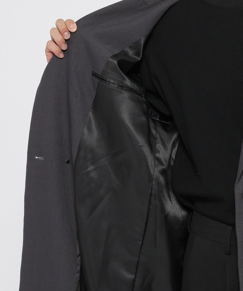 HARE（ハレ）の「【SET UP対応】ポリエステルイージーギャバチェスターコート(HARE)（チェスターコート・メンズ・グレー/ブラック・FREE）」の18枚目の写真