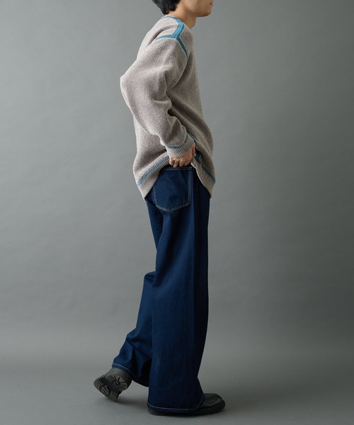 COLONY 2139（コロニートゥーワンスリーナイン）の「ダブルジャガードモールラインクルーネックプルオーバー（ニット/セーター・メンズ・ネイビー/ブラック/グレー・LARGE/MEDIUM）」の7枚目の写真