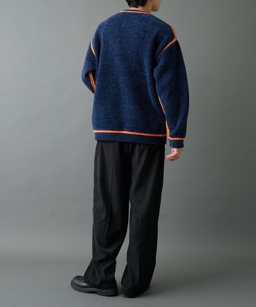 COLONY 2139（コロニートゥーワンスリーナイン）の「ダブルジャガードモールラインクルーネックプルオーバー（ニット/セーター・メンズ・ネイビー/ブラック/グレー・LARGE/MEDIUM）」の14枚目の写真