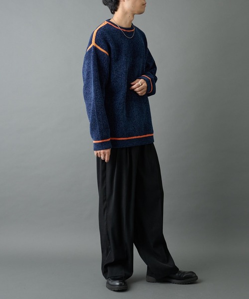 COLONY 2139（コロニートゥーワンスリーナイン）の「ダブルジャガードモールラインクルーネックプルオーバー（ニット/セーター・メンズ・ネイビー/ブラック/グレー・LARGE/MEDIUM）」の15枚目の写真