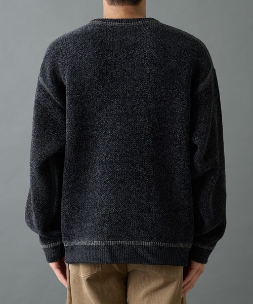 COLONY 2139（コロニートゥーワンスリーナイン）の「ダブルジャガードモールラインクルーネックプルオーバー（ニット/セーター・メンズ・ネイビー/ブラック/グレー・LARGE/MEDIUM）」の18枚目の写真