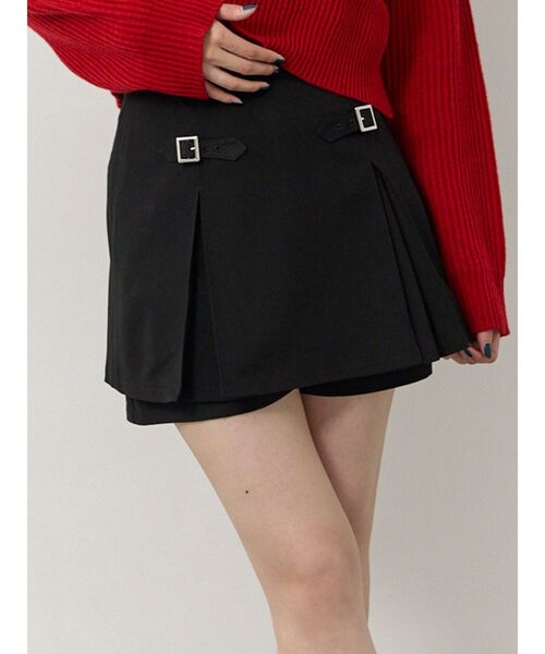 MURUA（ムルーア）の「デザインミニスカショートパンツ（その他パンツ・レディース・ブラック/モカ・1/2）」の2枚目の写真