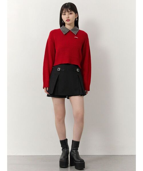 MURUA（ムルーア）の「デザインミニスカショートパンツ（その他パンツ・レディース・ブラック/モカ・1/2）」の21枚目の写真