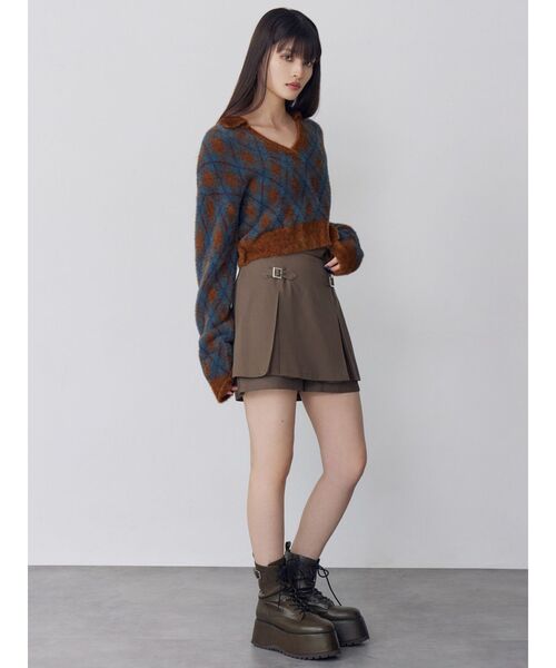 MURUA（ムルーア）の「デザインミニスカショートパンツ（その他パンツ・レディース・ブラック/モカ・1/2）」の18枚目の写真