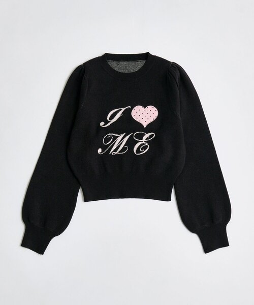 OLIVE des OLIVE（オリーブデオリーブ）の「【インフルエンサー企画】miko I LOVE ME ニット（ポロシャツ・レディース・ピンク/ブラック・FREE）」の7枚目の写真