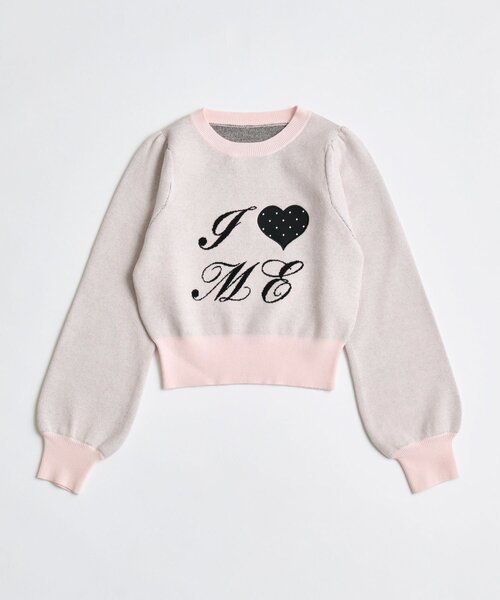 OLIVE des OLIVE（オリーブデオリーブ）の「【インフルエンサー企画】miko I LOVE ME ニット（ポロシャツ・レディース・ピンク/ブラック・FREE）」の5枚目の写真