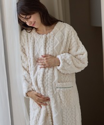 Rosemadame(ローズマダム)のケーブル柄フリースネグリジェ(マタニティ/ 妊婦服)授乳楽々 妊婦服 産前・産後対応(マタニティウェア/グッズ)