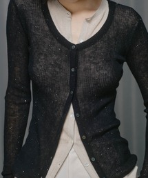 THINGS THAT MATTER | SPARKLE SHEER KNIT CARDIGAN / スパークルシアーニットカーディガン(カーディガン/ボレロ)