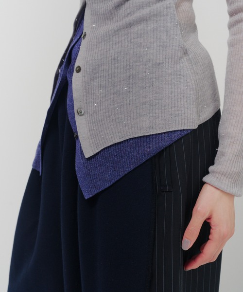 THINGS THAT MATTER(シングス ザット マター)の「SPARKLE SHEER KNIT CARDIGAN / スパークルシアーニットカーディガン(カーディガン/ボレロ・レディース・グレー/ブラック/ライトグレー・FREE)」の13枚目の写真