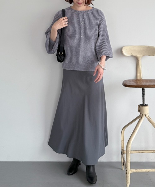 Doux archives（ドゥアルシーヴ）の「ラメモールヤーンニット（ニット/セーター・レディース・グレー/ピンク/グリーン系・FREE）」の11枚目の写真