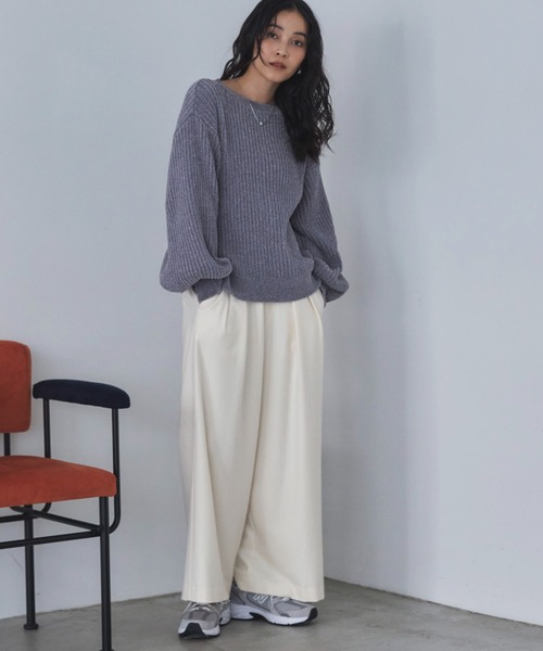 Doux archives（ドゥアルシーヴ）の「ラメモールヤーンニット（ニット/セーター・レディース・グレー/ピンク/グリーン系・FREE）」の20枚目の写真