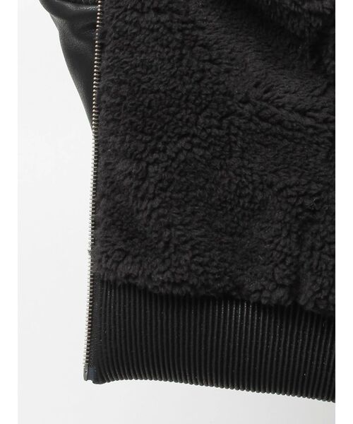 GYDA(ジェイダ)の「Hoodie フェイクレザーコート(ダウンジャケット/コート・レディース・その他1/アイボリー/ブラック・FREE)」の21枚目の写真