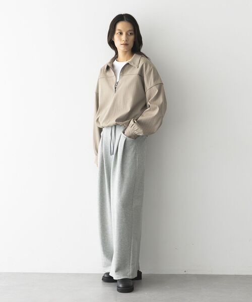 GARAGE OF GOOD CLOTHING（ガレージオブグッドクロージング）の「【日本製】裏毛２タックバレルパンツ（その他パンツ・レディース・ベージュ系その他2/ライトカーキ/杢グレー・FREE）」の16枚目の写真