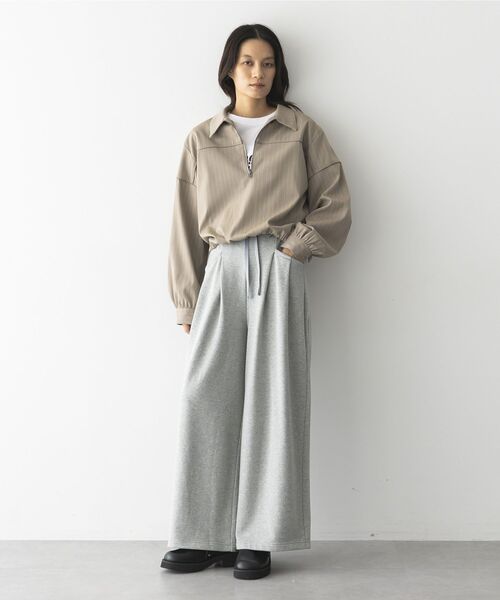 GARAGE OF GOOD CLOTHING（ガレージオブグッドクロージング）の「【日本製】裏毛２タックバレルパンツ（その他パンツ・レディース・ベージュ系その他2/ライトカーキ/杢グレー・FREE）」の17枚目の写真