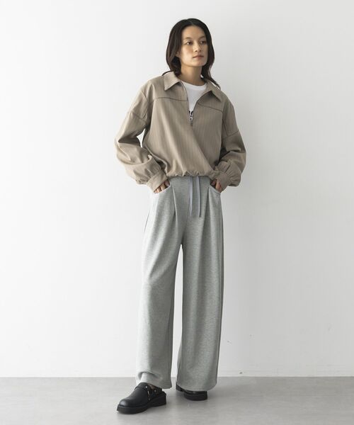 GARAGE OF GOOD CLOTHING（ガレージオブグッドクロージング）の「【日本製】裏毛２タックバレルパンツ（その他パンツ・レディース・ベージュ系その他2/ライトカーキ/杢グレー・FREE）」の18枚目の写真