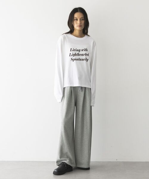 GARAGE OF GOOD CLOTHING（ガレージオブグッドクロージング）の「【日本製】裏毛２タックバレルパンツ（その他パンツ・レディース・ベージュ系その他2/ライトカーキ/杢グレー・FREE）」の19枚目の写真