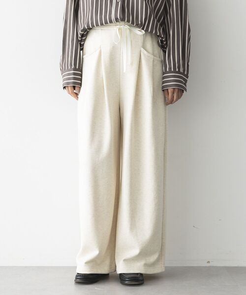 GARAGE OF GOOD CLOTHING（ガレージオブグッドクロージング）の「【日本製】裏毛２タックバレルパンツ（その他パンツ・レディース・ベージュ系その他2/ライトカーキ/杢グレー・FREE）」の22枚目の写真