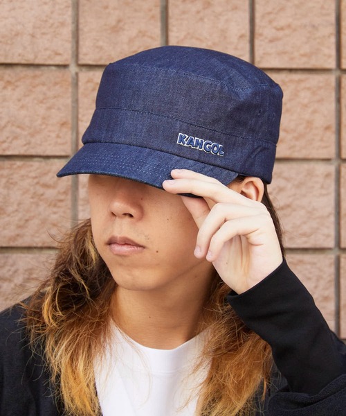 KANGOL（カンゴール）の「KANGOL/カンゴール  デニムワークキャップ（キャップ・メンズ・ブラック/インディゴブルー・S/M/L/XL）」の9枚目の写真