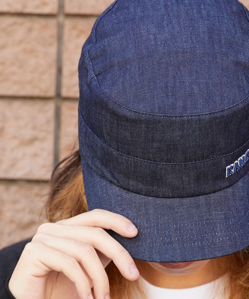 KANGOL（カンゴール）の「KANGOL/カンゴール  デニムワークキャップ（キャップ・メンズ・ブラック/インディゴブルー・S/M/L/XL）」の13枚目の写真