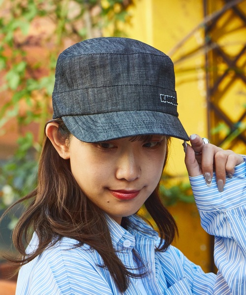 KANGOL（カンゴール）の「KANGOL/カンゴール  デニムワークキャップ（キャップ・メンズ・ブラック/インディゴブルー・S/M/L/XL）」の4枚目の写真