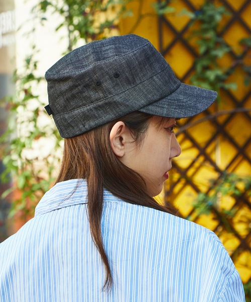 KANGOL（カンゴール）の「KANGOL/カンゴール  デニムワークキャップ（キャップ・メンズ・ブラック/インディゴブルー・S/M/L/XL）」の6枚目の写真