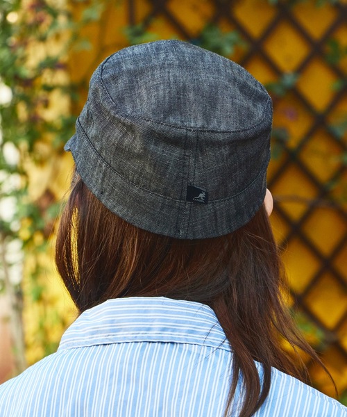 KANGOL（カンゴール）の「KANGOL/カンゴール  デニムワークキャップ（キャップ・メンズ・ブラック/インディゴブルー・S/M/L/XL）」の7枚目の写真