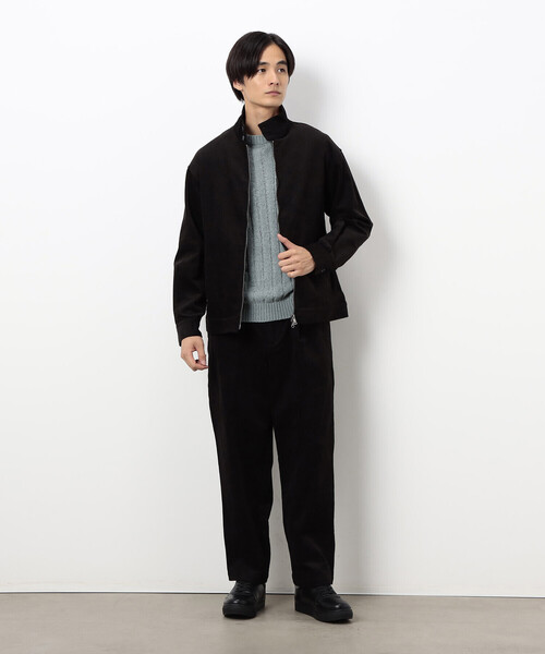 COMME CA ISM（コムサイズム）の「コーデュロイ ワンタック ワイド テーパードパンツ（その他パンツ・メンズ・ダークブラウン/ブラック・M/S/L）」の3枚目の写真