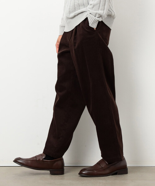 COMME CA ISM（コムサイズム）の「コーデュロイ ワンタック ワイド テーパードパンツ（その他パンツ・メンズ・ダークブラウン/ブラック・M/S/L）」の12枚目の写真