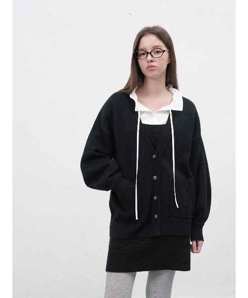 【GENERAL IDEA】バルーンスリーブルーズカーディガン / BALLOON SLEEVE LOOSE FIT CARDIGAN