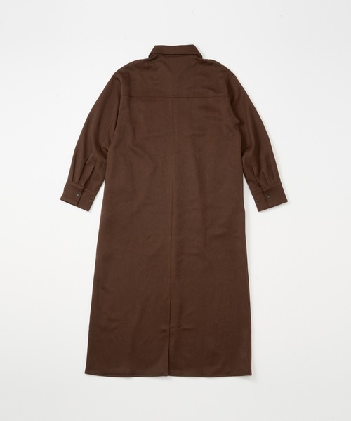 THOUSAND MILE(サウザンドマイル)の「THOUSAND MILE/サウザンドマイル HALF ZIP OP ウールライク ハーフジップワンピース(ワンピース・レディース・ネイビー/チャコール/ブラウン・FREE)」の4枚目の写真
