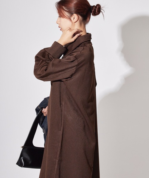 THOUSAND MILE(サウザンドマイル)の「THOUSAND MILE/サウザンドマイル HALF ZIP OP ウールライク ハーフジップワンピース(ワンピース・レディース・ネイビー/チャコール/ブラウン・FREE)」の7枚目の写真