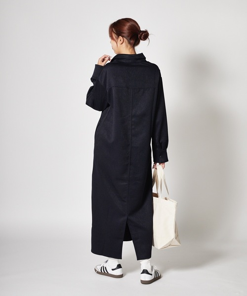 THOUSAND MILE(サウザンドマイル)の「THOUSAND MILE/サウザンドマイル HALF ZIP OP ウールライク ハーフジップワンピース(ワンピース・レディース・ネイビー/チャコール/ブラウン・FREE)」の16枚目の写真