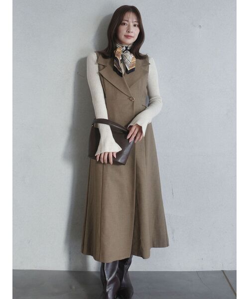 メタルボタンテーラードジャンパースカート 【春服】【オフィス