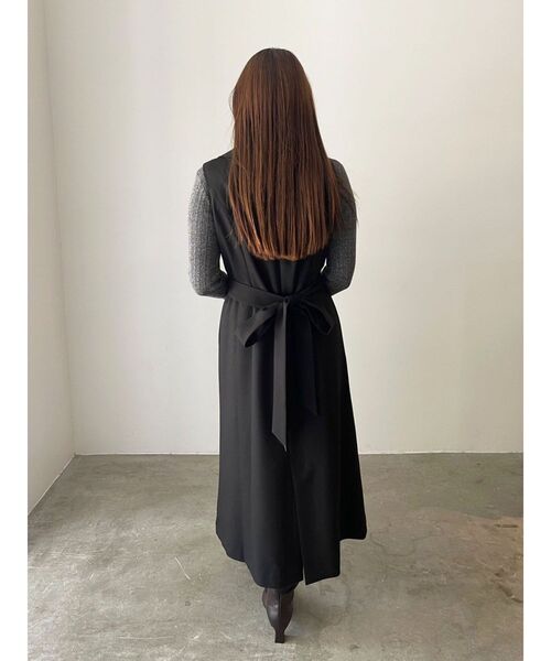 LAGUNAMOON（ラグナムーン）の「メタルボタンテーラードジャンパースカート（ワンピース・レディース・ブラウン/ライトグレー/ブラック/ベージュ/チャコールグレー/ネイビー・MEDIUM/SMALL）」の9枚目の写真