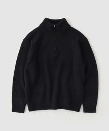 ATON (エイトン) WOOL CASHMERE BOUCLE HALF ZIP スウェット