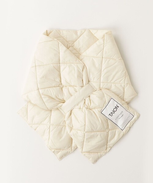 TAION（タイオン）の「【TAION/タイオン】CITYダウンスカーフ（ストール/ショール・レディース・ベージュ/ネイビー/ブラック/アイボリー・FREE）」の12枚目の写真