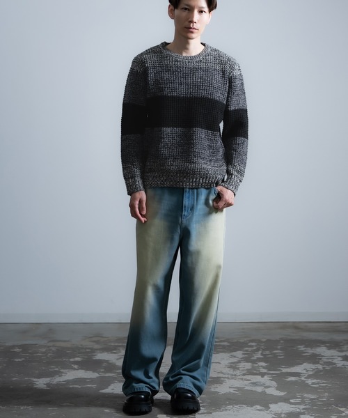 improves（インプローブス）の「無地＆ボーダー ウール ニット（ニット/セーター・メンズ・ブラック/ネイビー系/カーキ系/ブラック系/ホワイト/カーキ・MEDIUM/LARGE）」の18枚目の写真