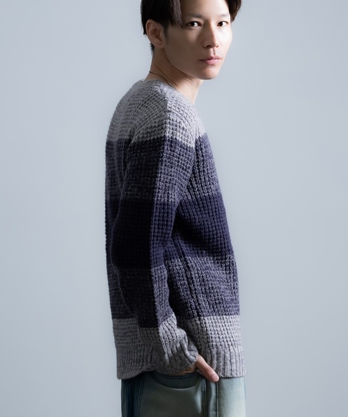 improves（インプローブス）の「無地＆ボーダー ウール ニット（ニット/セーター・メンズ・ブラック/ネイビー系/カーキ系/ブラック系/ホワイト/カーキ・MEDIUM/LARGE）」の12枚目の写真