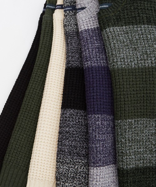 improves（インプローブス）の「無地＆ボーダー ウール ニット（ニット/セーター・メンズ・ブラック/ネイビー系/カーキ系/ブラック系/ホワイト/カーキ・MEDIUM/LARGE）」の15枚目の写真