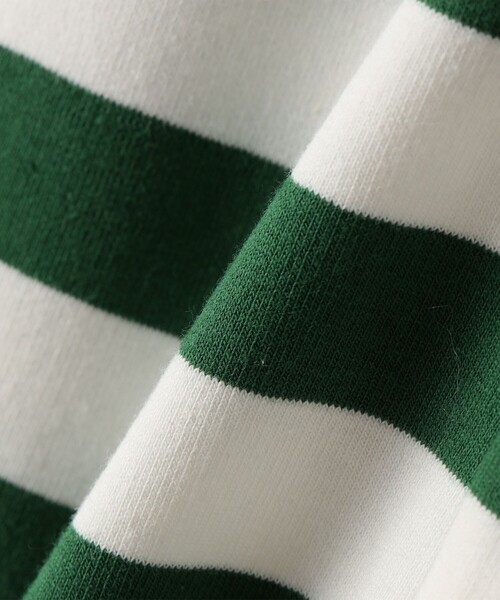 SHIPS(シップス)の「SHIPS KIDS:70~80cm / ボーダー ラガーシャツ ロンパース(ロンパース・キッズ・グリーン/ブルー・80/70)」の7枚目の写真