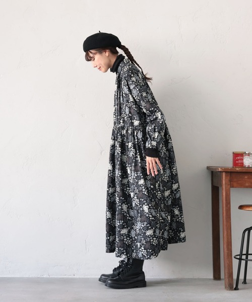 soulberry(ソウルベリー)の「私の霜草花のワンピース(ワンピース・レディース・ブラック・M/L/LL/3L/4L)」の3枚目の写真
