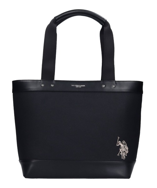 U.S. POLO ASSN.(ユーエスポロアッスン)の「【U.S. POLO ASSN.】 ユーエスポロアッスン ユニセックス キャンバストートバッグ USPA-2715(トートバッグ・メンズ・グレー/ブラック/ホワイト・FREE)」の2枚目の写真