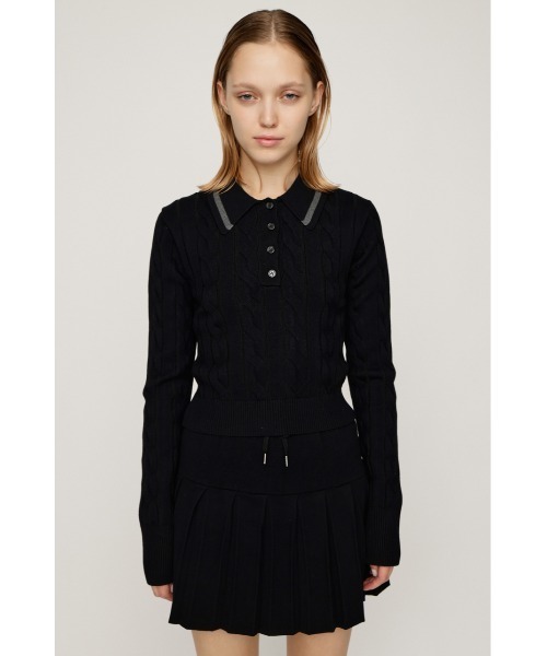 SLY（スライ）の「CABLE KNIT SET UP ケーブルニット セットアップ 秋服 冬服（セットアップ・レディース・アイボリー/ブラック/ネイビー・1/2）」の15枚目の写真