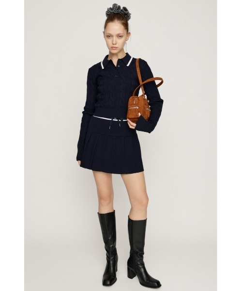 SLY（スライ）の「CABLE KNIT SET UP ケーブルニット セットアップ 秋服 冬服（セットアップ・レディース・アイボリー/ブラック/ネイビー・1/2）」の17枚目の写真