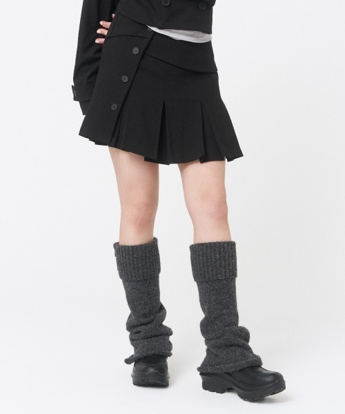PLEATS WRAP MINI SKIRT（スカート）｜Miseki SEOUL（ミセキソウル）の