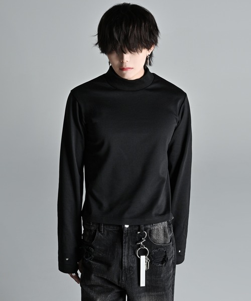 ADRER（アドラー）の「High Neck Compact Long T / ハイネックコンパクトロングT（Tシャツ/カットソー・メンズ・ブラック/ホワイト・S/XS/M/L）」の2枚目の写真