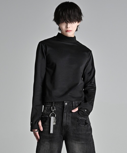 ADRER（アドラー）の「High Neck Compact Long T / ハイネックコンパクトロングT（Tシャツ/カットソー・メンズ・ブラック/ホワイト・S/XS/M/L）」の5枚目の写真