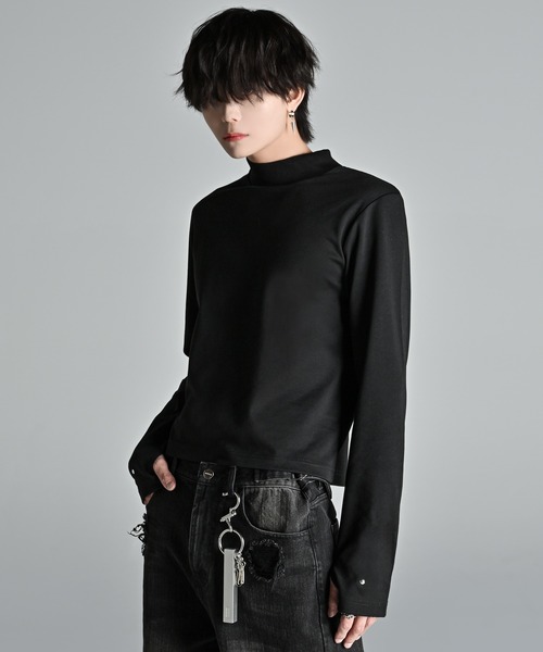 ADRER（アドラー）の「High Neck Compact Long T / ハイネックコンパクトロングT（Tシャツ/カットソー・メンズ・ブラック/ホワイト・S/XS/M/L）」の7枚目の写真